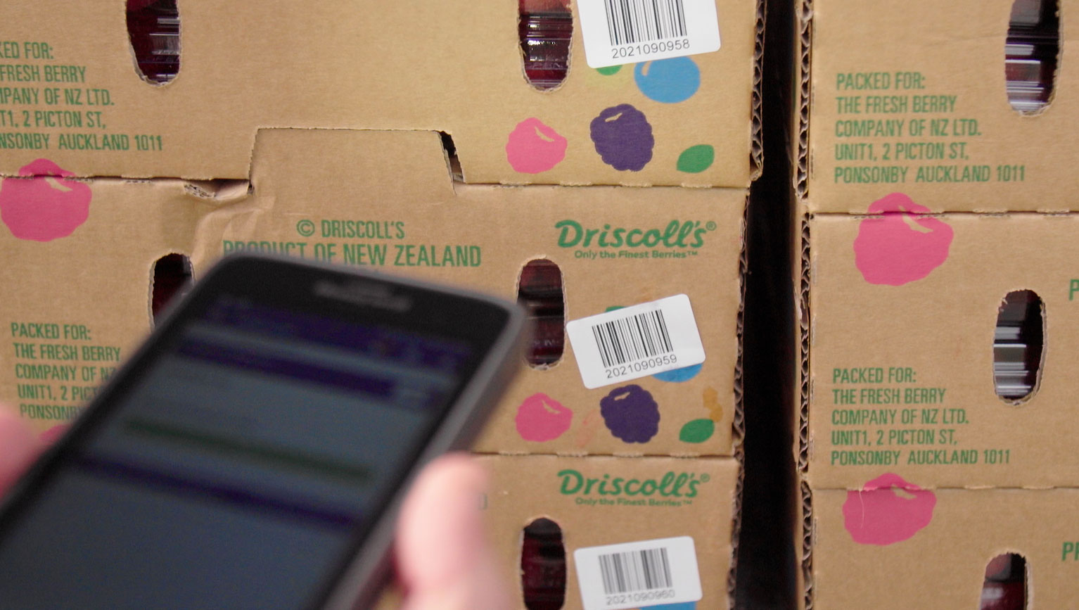 Mobile device scanning label